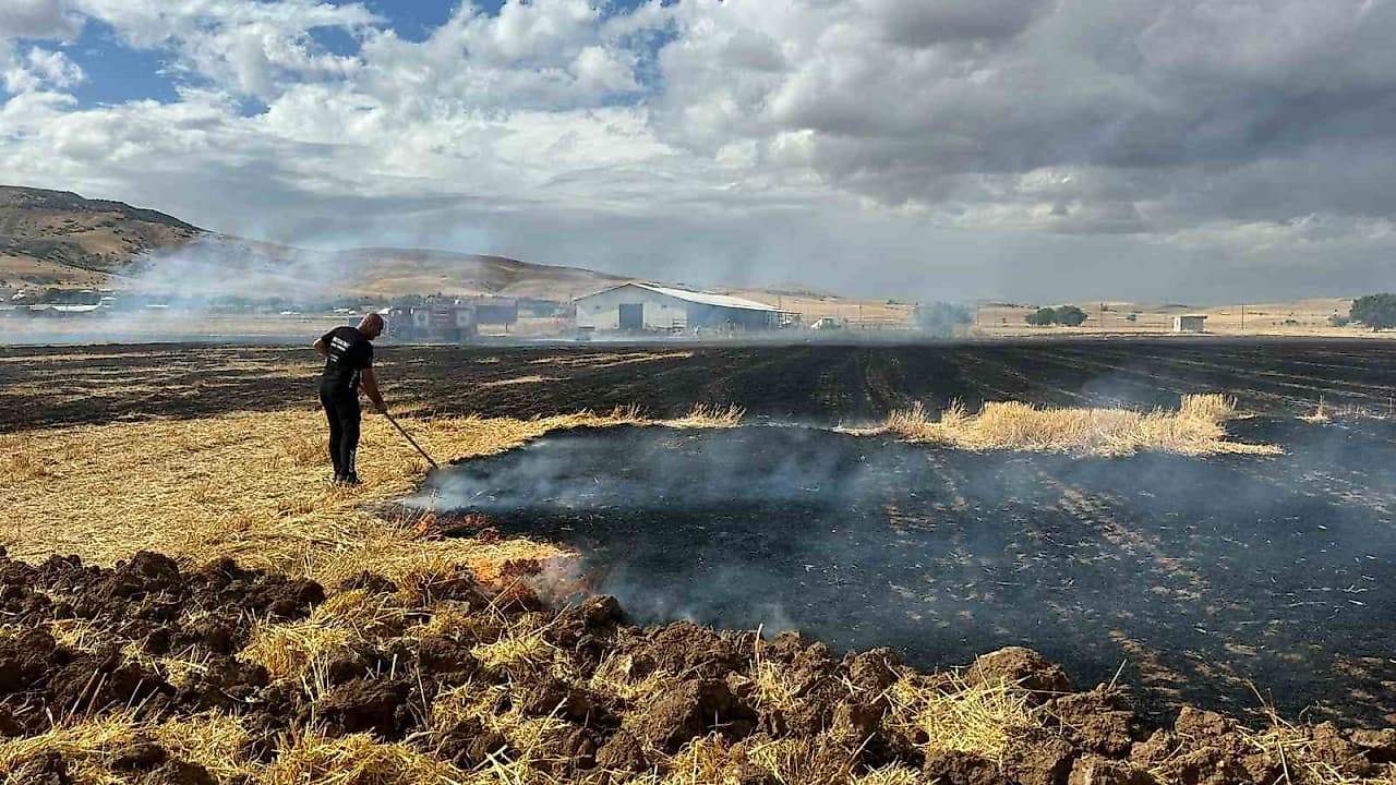 Kovancılar’da Anızlar Alevlere Teslim Oldu