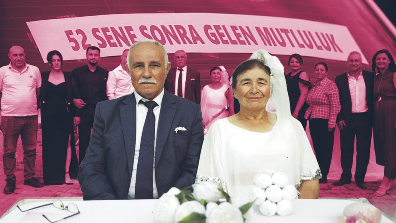 Yarım asırlık hayal gerçeğe döndü: 70'inde düğün yaptılar