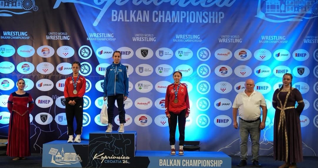Adıyamanlı Milli Güreşçi Kübra Selin Turgut Balkan İkincisi Oldu