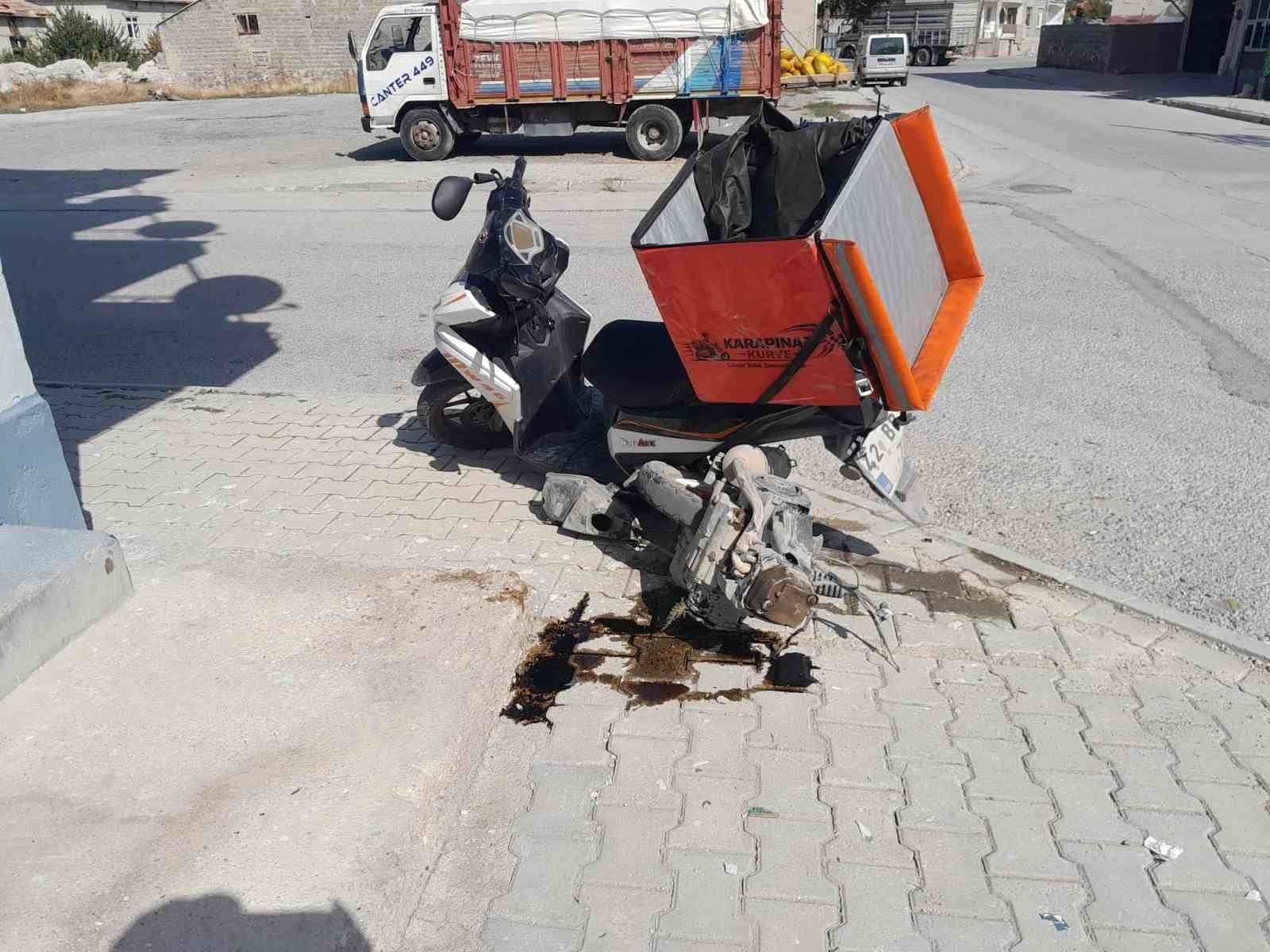 Karapınar'da Otomobil ile Motosiklet Çarpıştı: 1 Yaralı