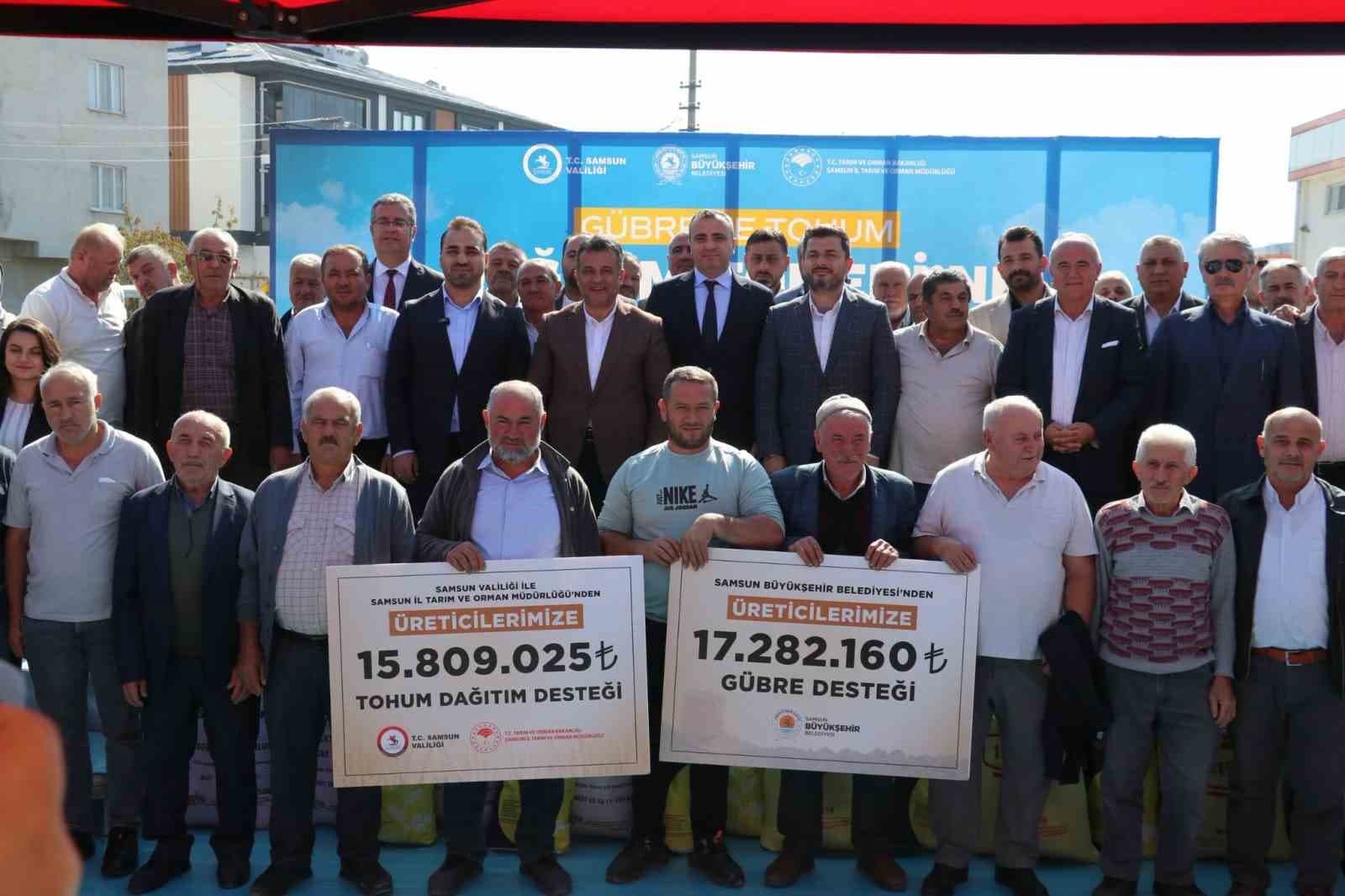 Samsun'da 1 Bin 757 Çiftçiye Tohum ve Gübre Desteği Sağlanıyor