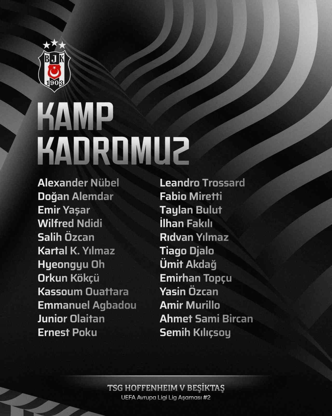 Beşiktaş'ta Vlahovic Hoffenheim Kadrosundan Çıkarıldı