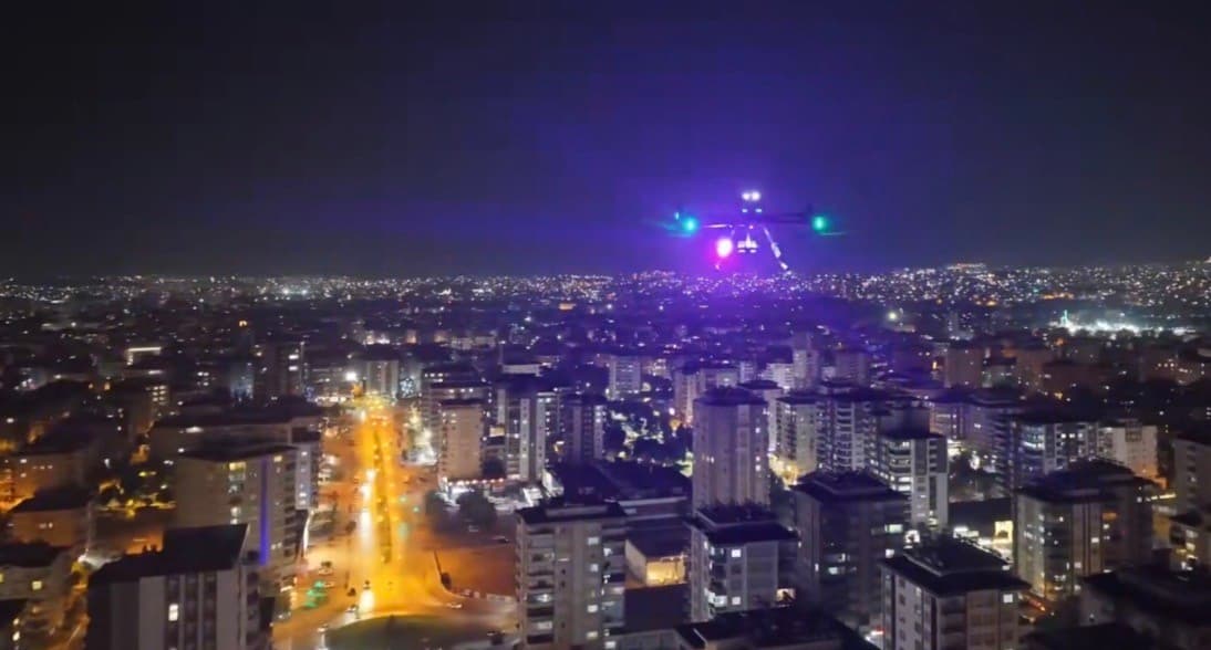 Gaziantep Semalarında 36 Dron ile Güvenlik Denetimi
