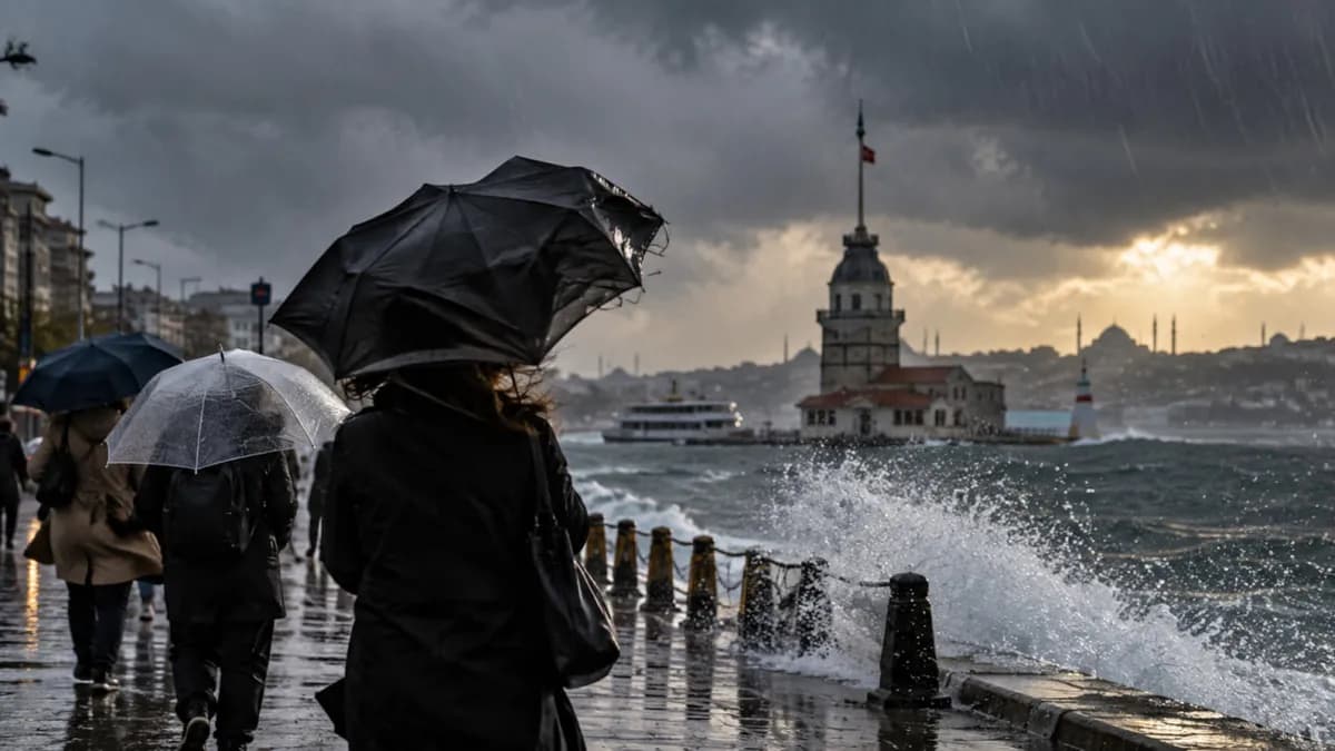 İstanbul Dahil 14 Kente Sarı Kodlu Fırtına ve Yağış Uyarısı