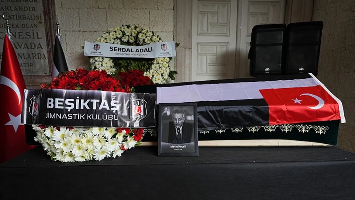 Beşiktaş'ın eski yöneticisi Metin Keçeli son yolculuğuna uğurlandı