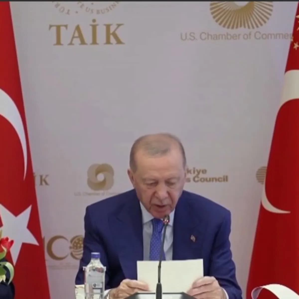Başkan Erdoğan New York'ta iş insanlarıyla buluştu! "Türkiye ekonomik şoklara karşı direnç kazanmış bir ülkedir"