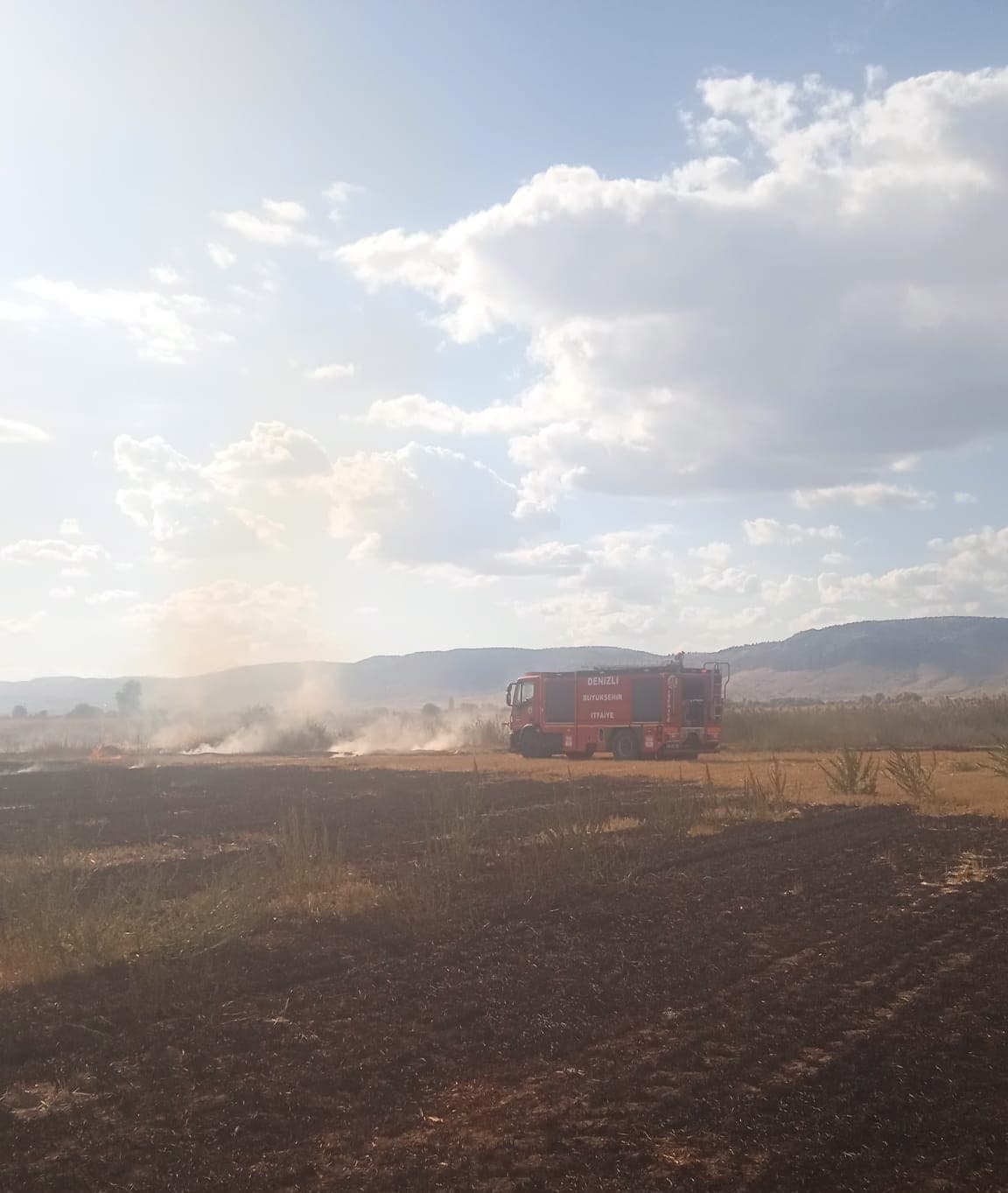 Çivril'de Tarım Arazisi Alevlere Teslim Oldu