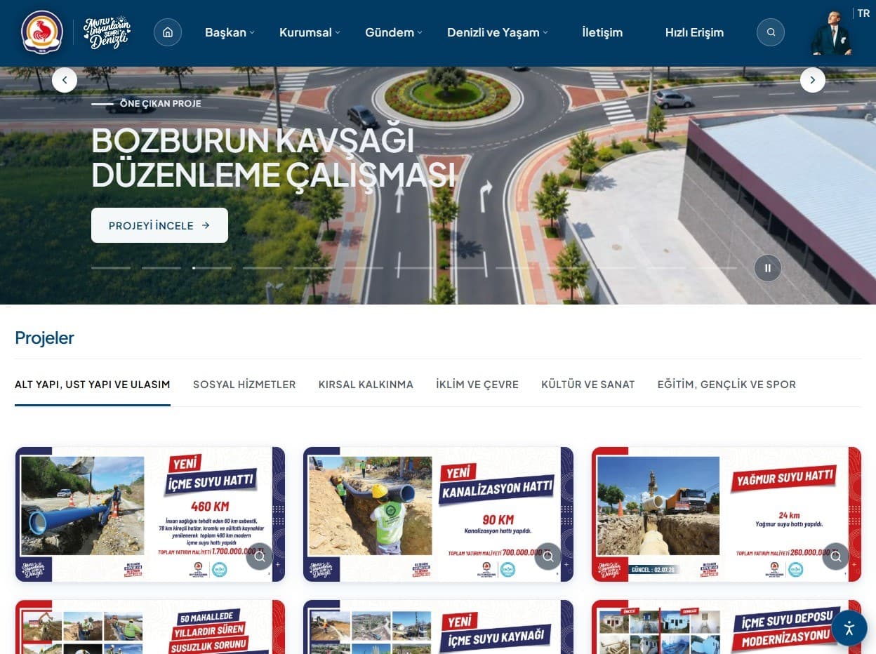 Denizli Büyükşehir Belediyesi'nin Dijital Platformu Yenilendi