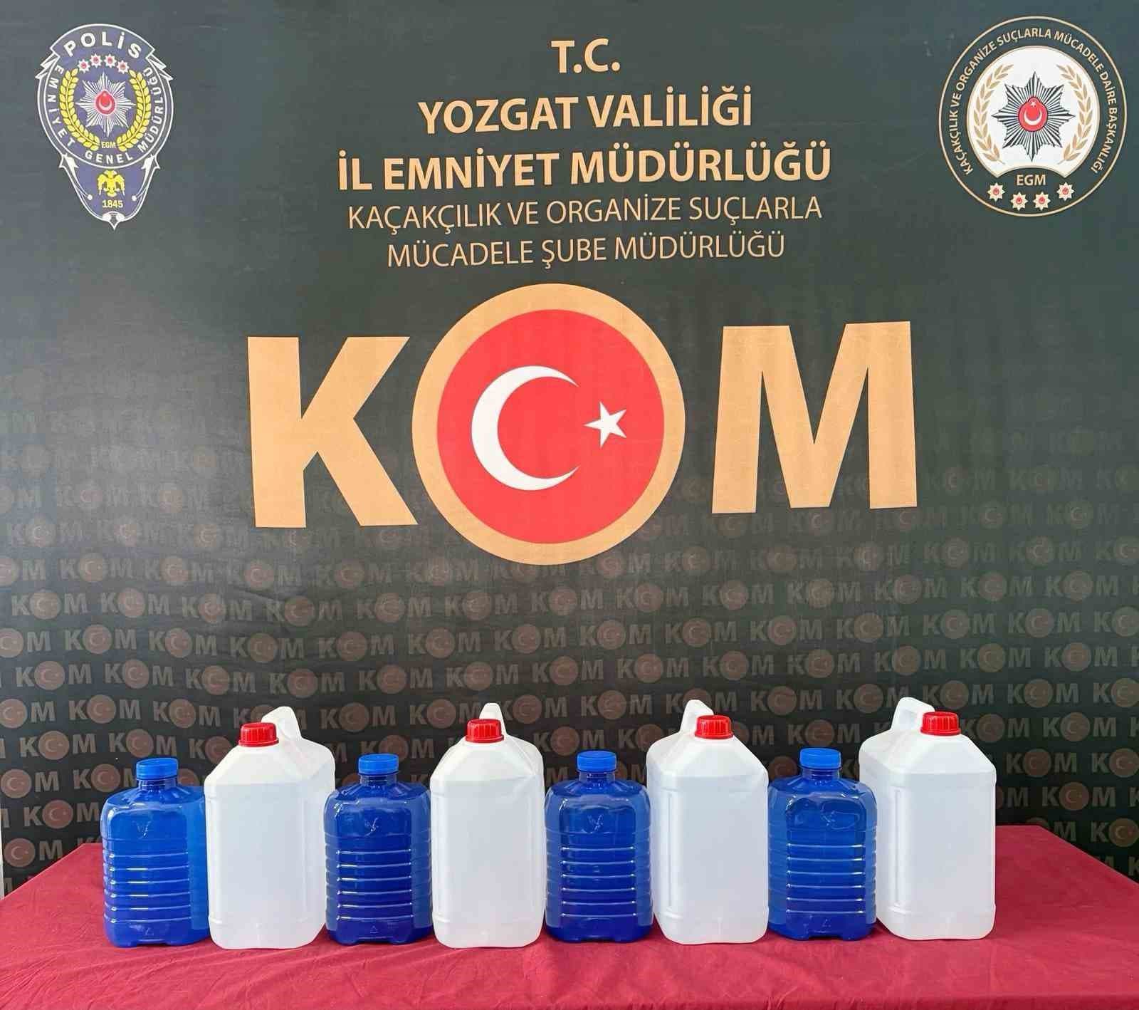 Boğazlıyan'da Kaçak Etil Alkol Operasyonu