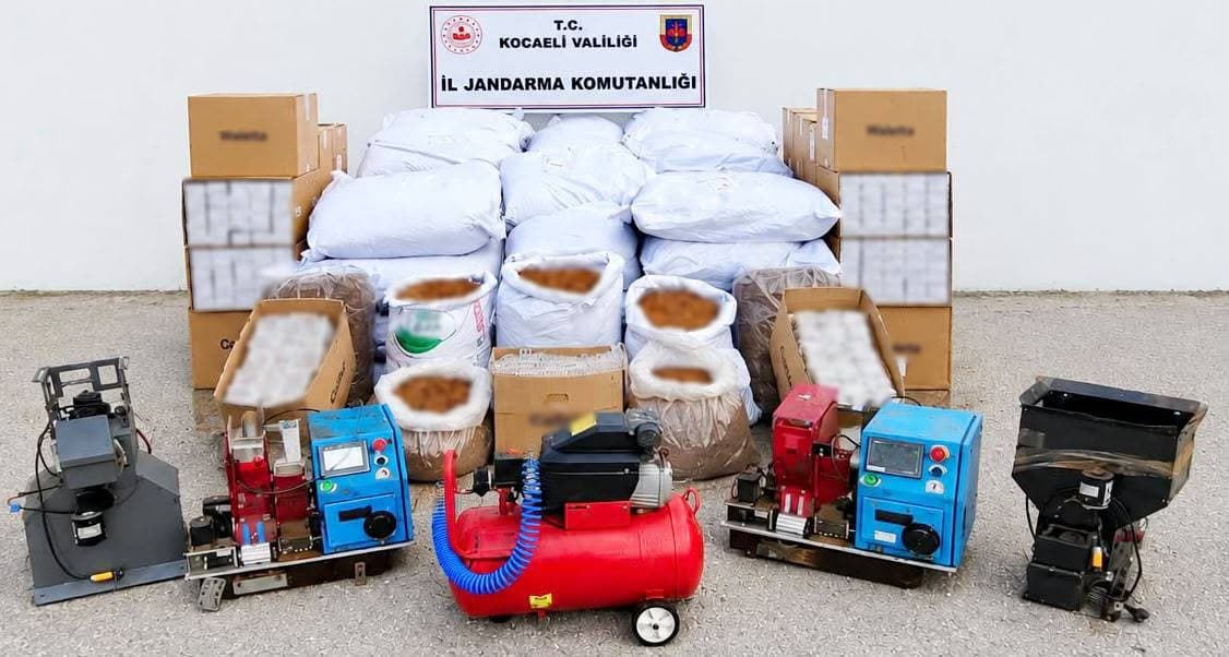Kocaeli'de Milyonluk Kaçak Tütün ve Makaron Operasyonu