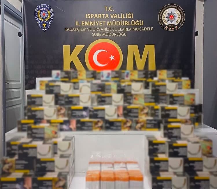 Isparta'da Kaçak Sigara ve Makaron Operasyonu