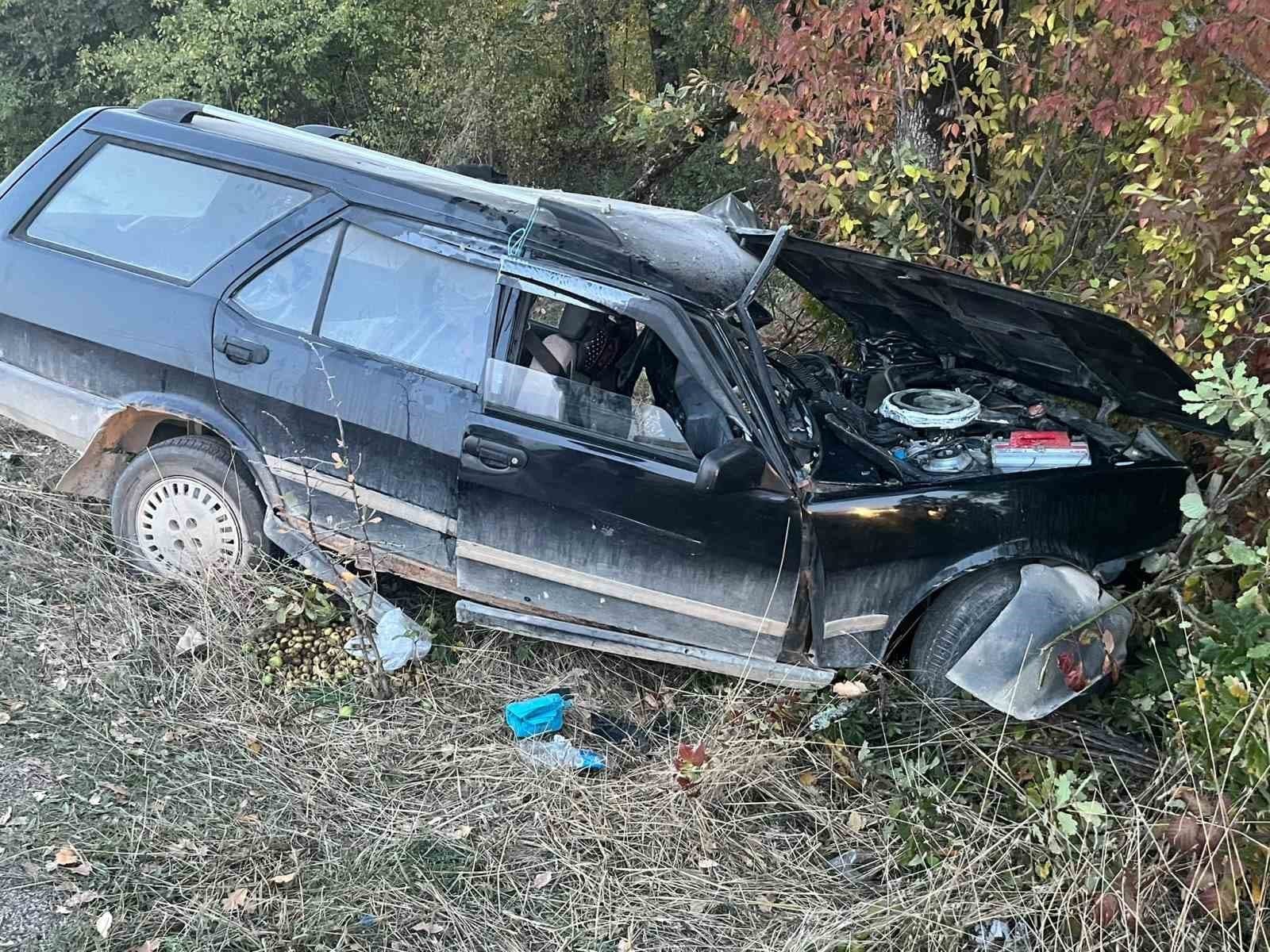 Karabük'te Otomobil Ağaca Çarptı: Sürücü Araçtan Çıkarılarak Hastaneye Kaldırıldı
