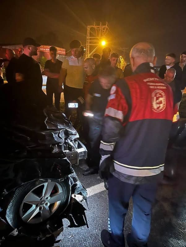 Samandağ'da Büyükbaş Hayvana Çarpan Otomobil Sürücüsü Yaralandı