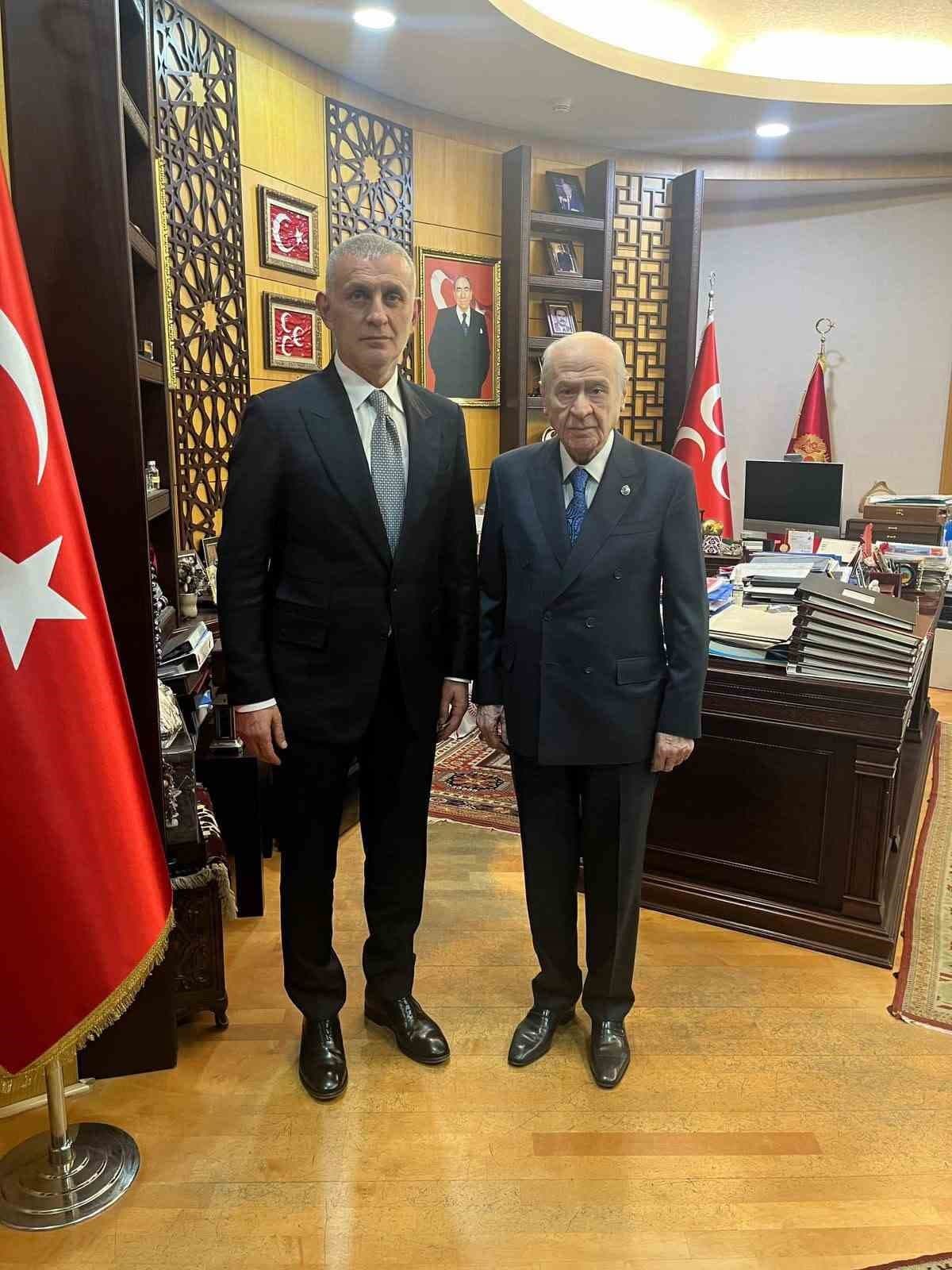 TFF Başkanı Hacıosmanoğlu'ndan Devlet Bahçeli'ye Ziyaret