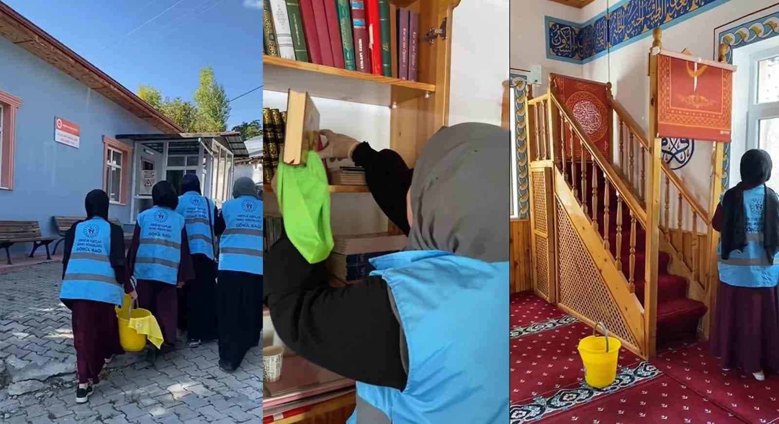Erzincan'da Öğrencilerden Cami Temizliği Seferberliği