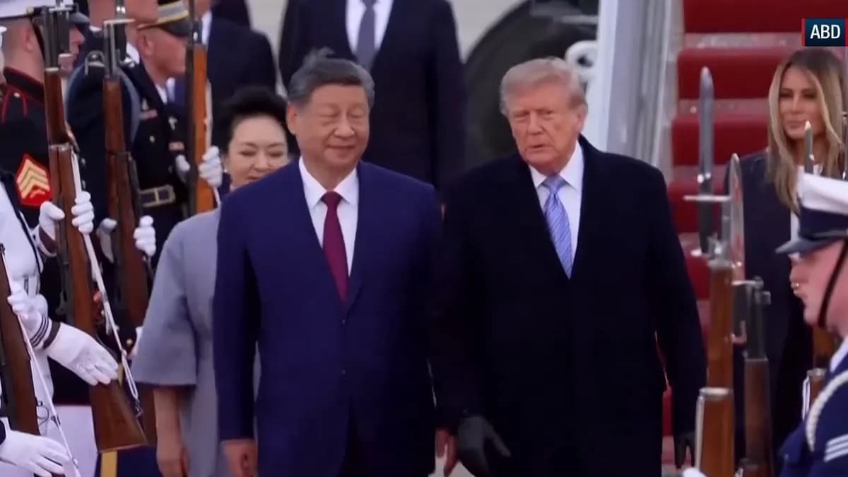 Çin Devlet Başkanı Şi Cinping Washington'da! Trump bizzat karşıladı